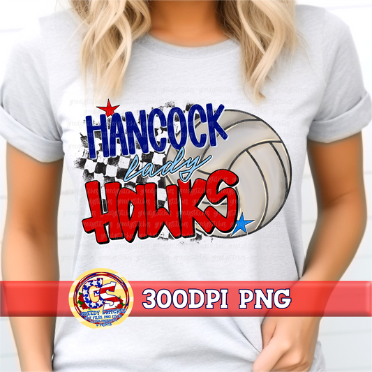 Hancock Lady Hawks Volleyball PNG