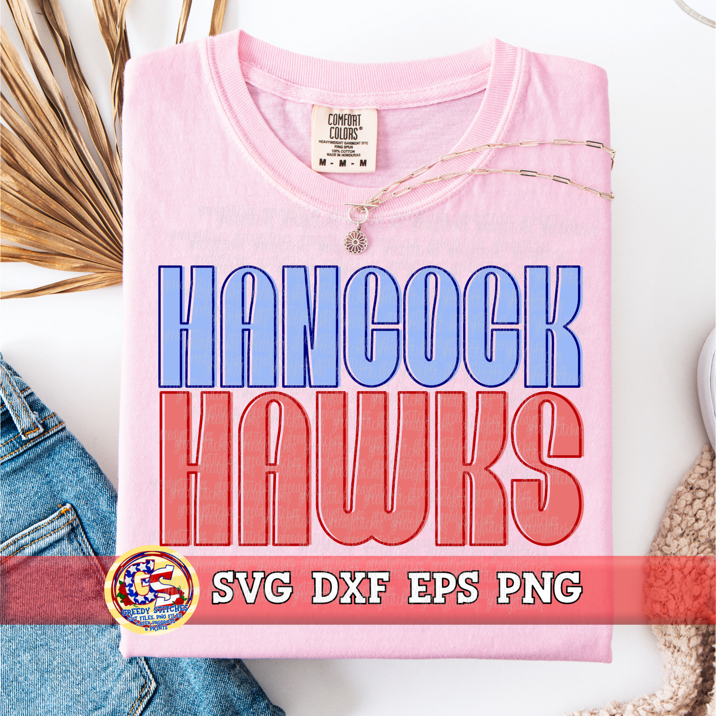 Hancock Hawks SVG DXF EPS PNG