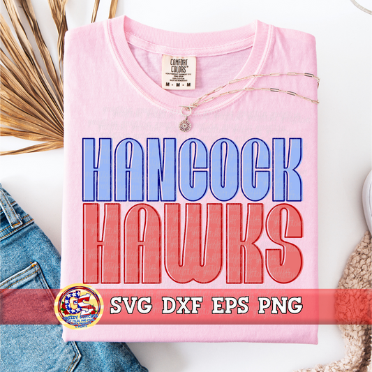 Hancock Hawks SVG DXF EPS PNG