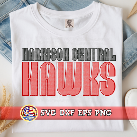 Harrison Central Hawks SVG DXF EPS PNG