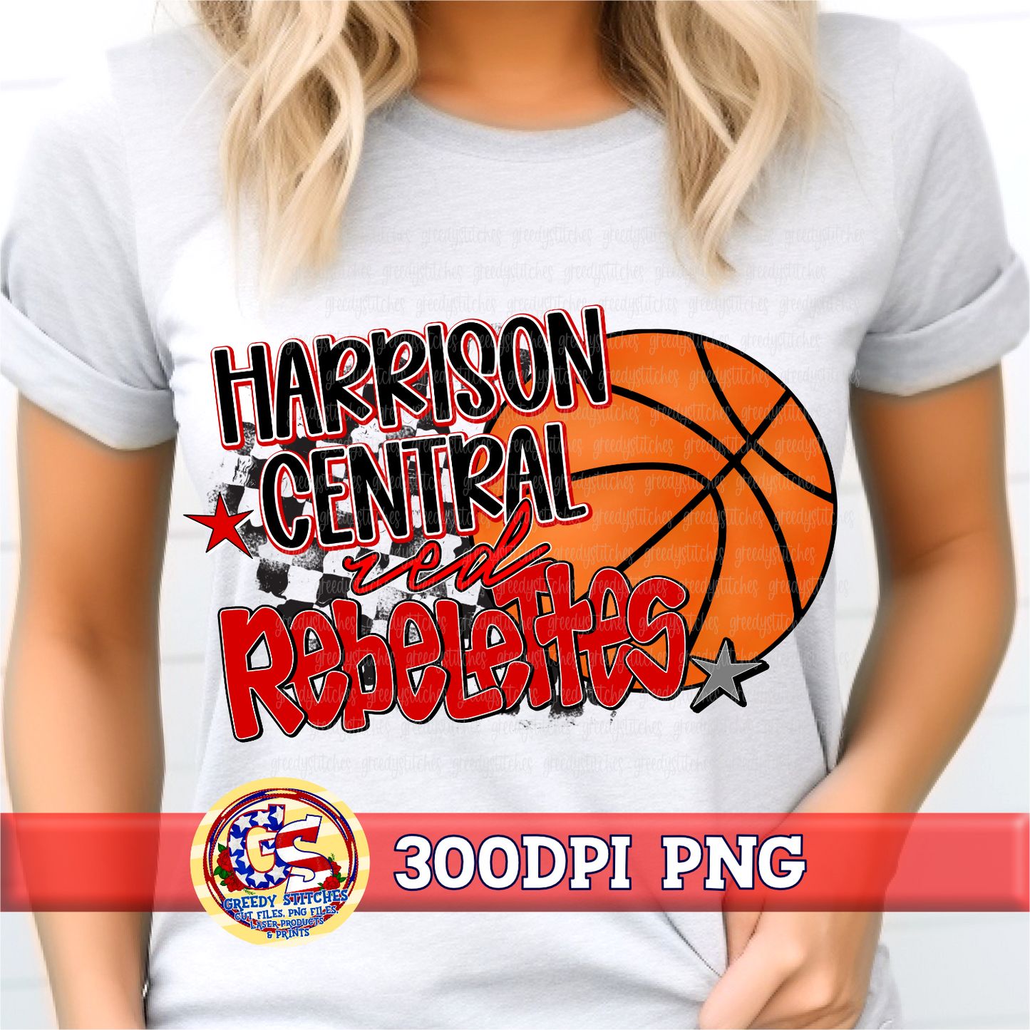 Harrison Central Red Rebelettes Basketball PNG