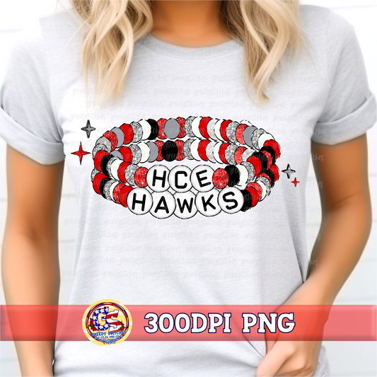 HCE Hawks Friendship Bracelet PNG