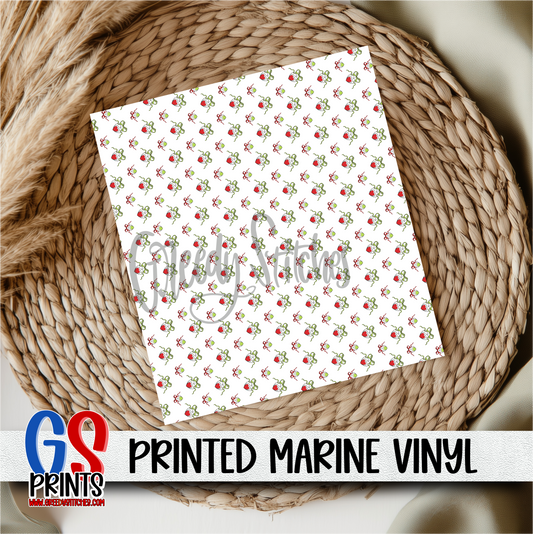 Hearts with Bows Christmas Marine Vinyl