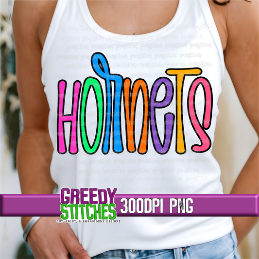 Neon Hornets PNG