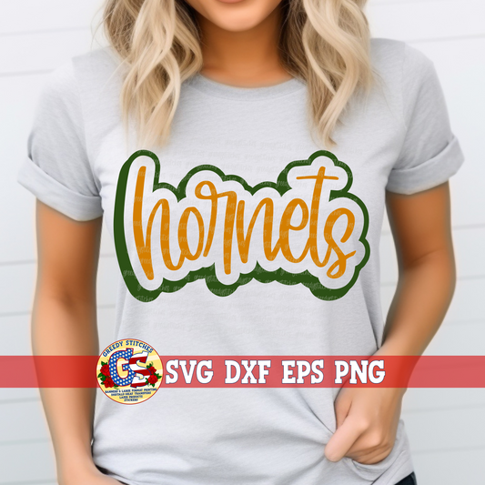 Hornets Outline SVG DXF EPS PNG