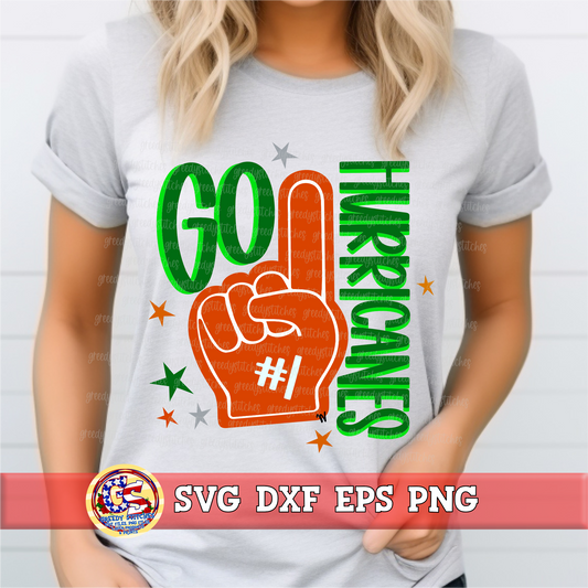 Go Hurricanes Foamie SVG DXF EPS PNG
