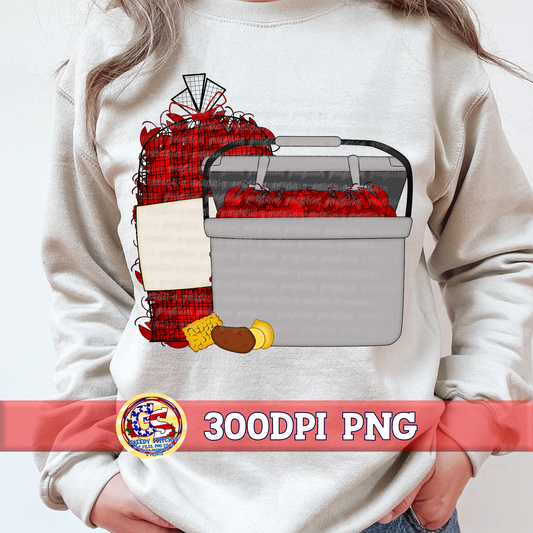 Crawfish Sack and Ice Chest PNG