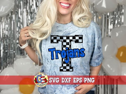 Trojans Checker SVG DXF EPS PNG