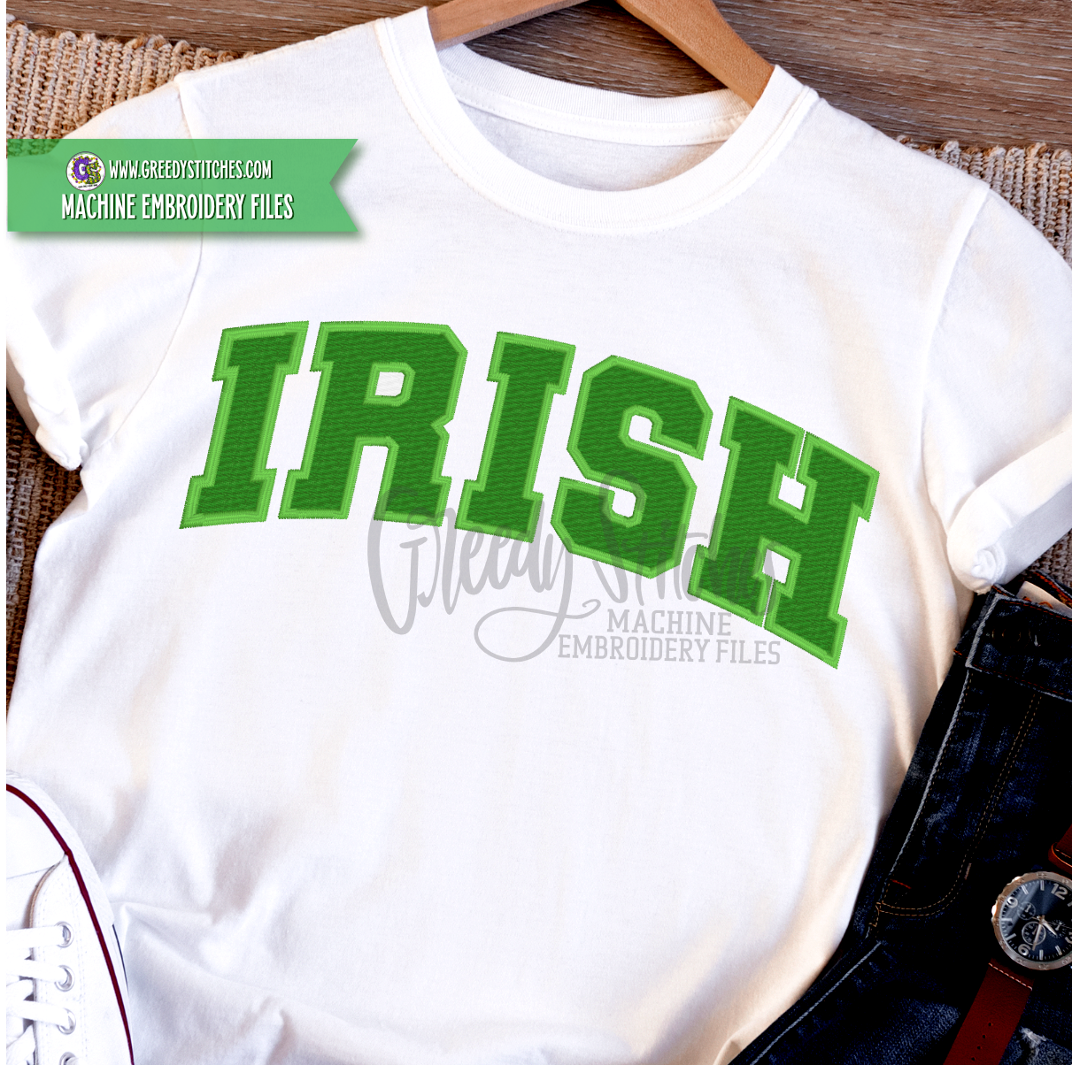 Irish Varsity Applique Machine Embroidery Design