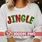 Jingle Faux Sequin Embroidery PNG