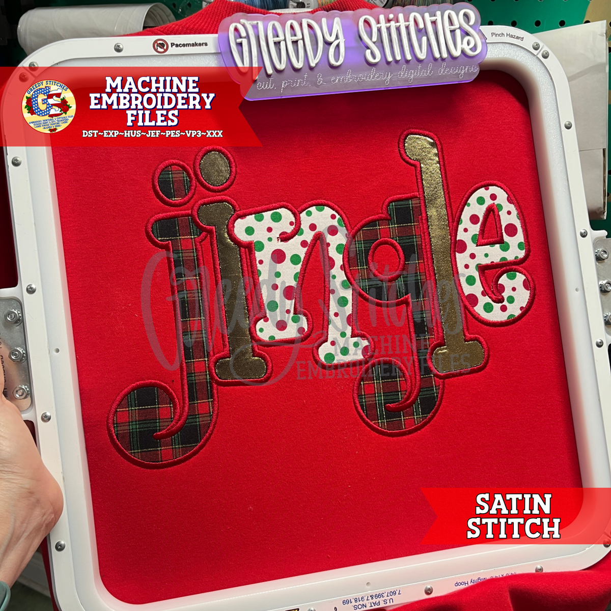 Whimsy Jingle Machine Embroidery Applique Design