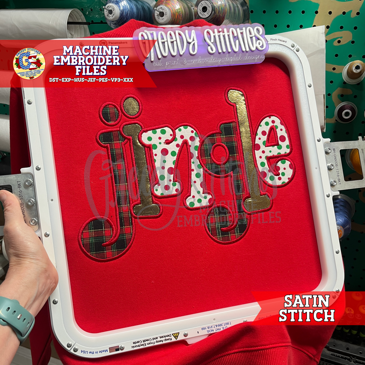 Whimsy Jingle Machine Embroidery Applique Design