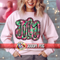 Jolly Pink Mint Foil Christmas PNG