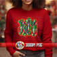 Jolly Red Green Gold Foil Christmas PNG