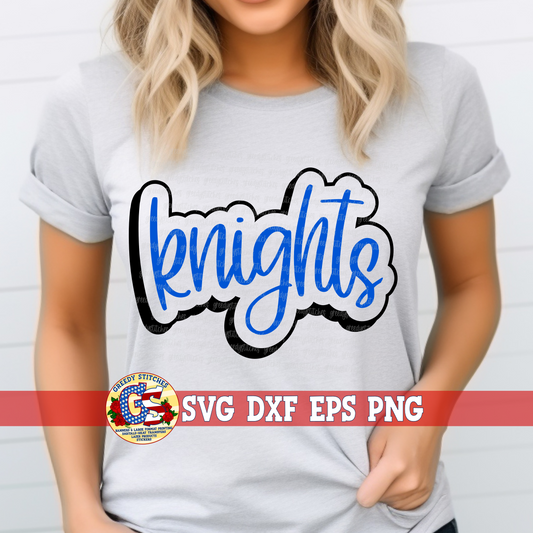 Knights Outline SVG DXF EPS PNG