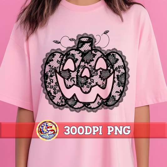 Lace Pumpkin PNG - Halloween
