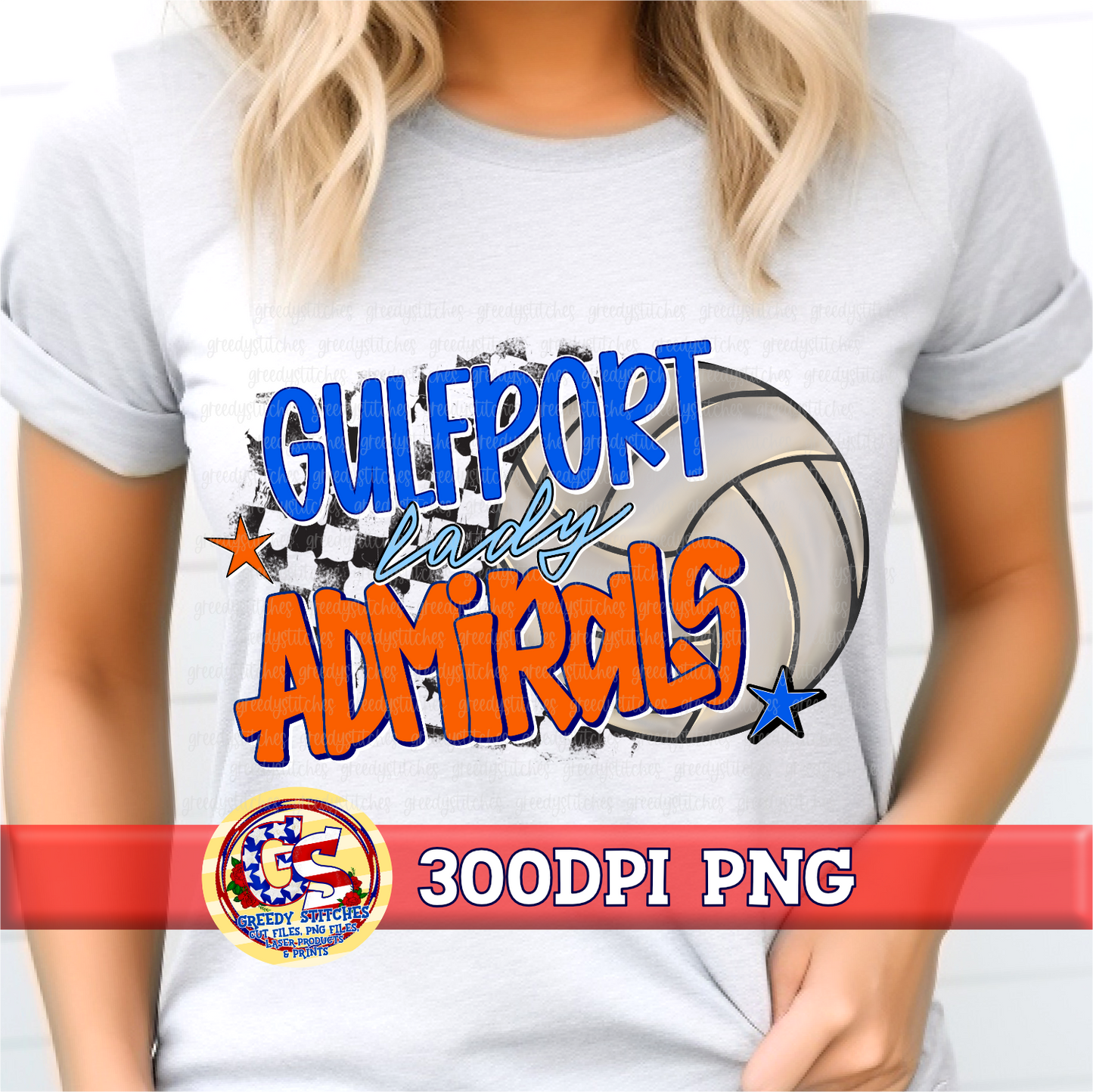 Gulfport Lady Admirals Volleyball PNG