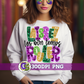 Laissez Les Bon Temps Rouler Faux Embroidery Sequins PNG