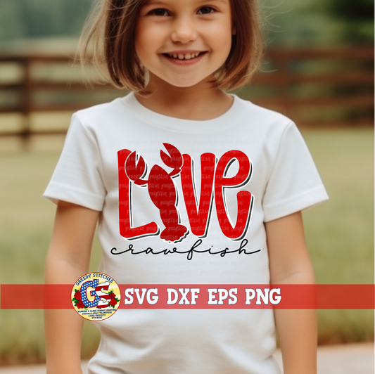 Love Crawfish SVG DXF EPS PNG