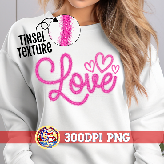 Love Faux Tinsel PNG
