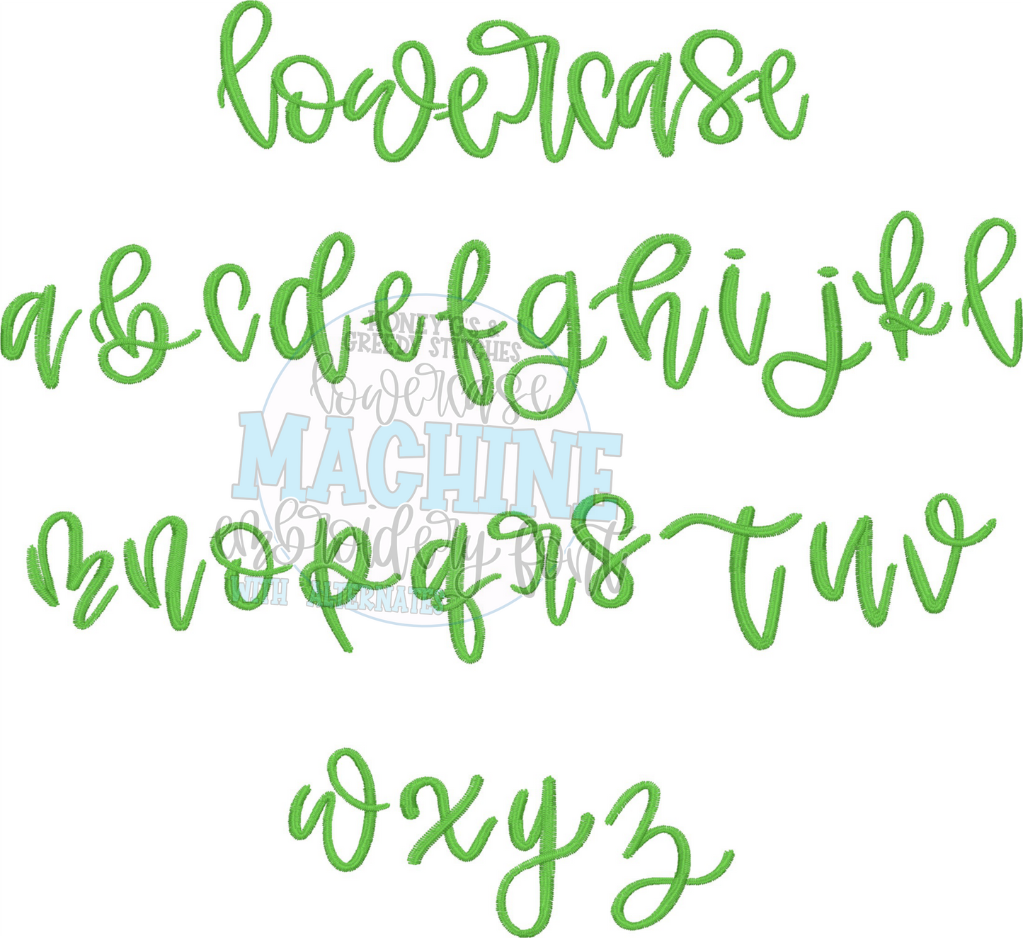Presley Machine Embroidery Font - 5 Sizes