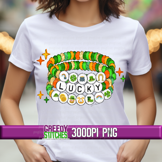 Lucky St. Patrick's Day Friendship Bracelet PNG