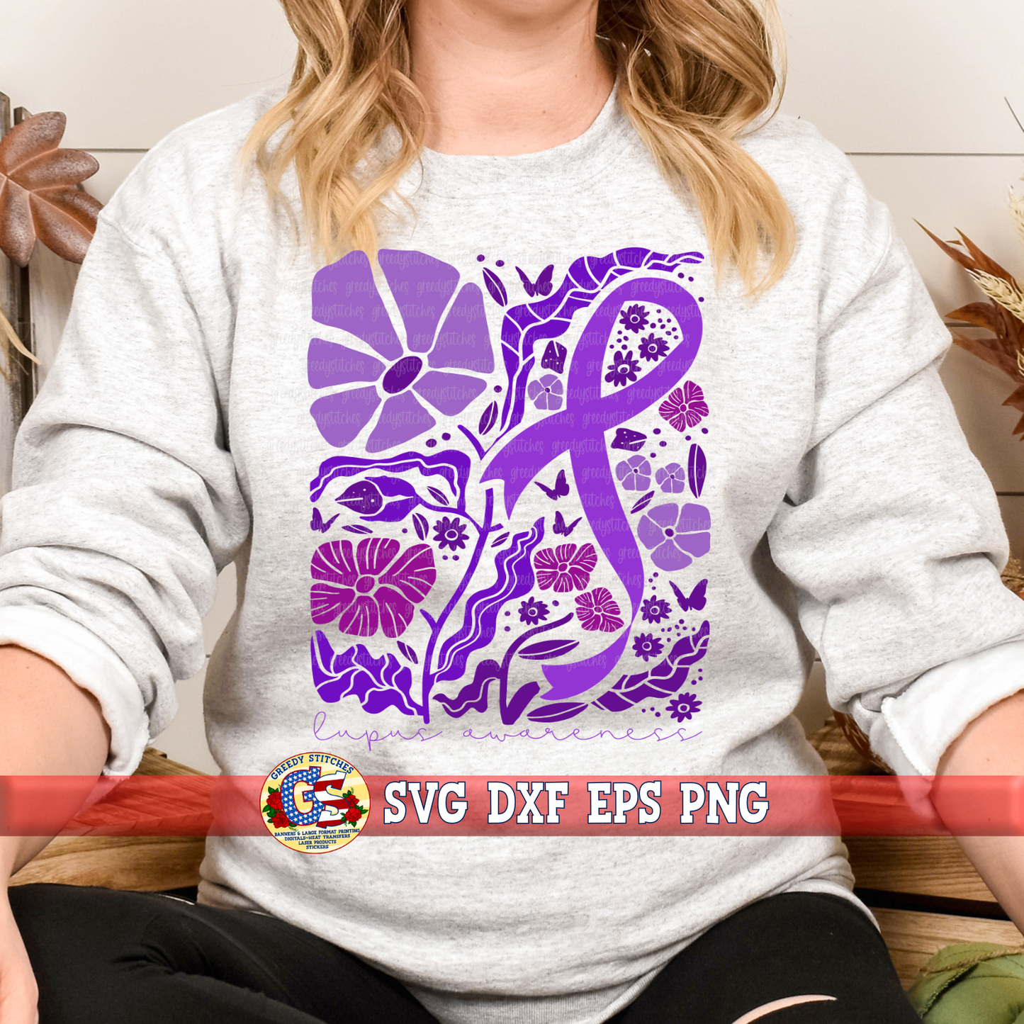 Boho Lupus Awareness SVG DXF EPS PNG