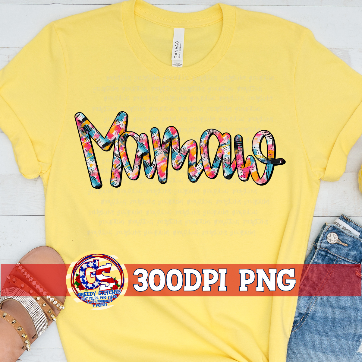 Mamaw Doodle Letters PNG