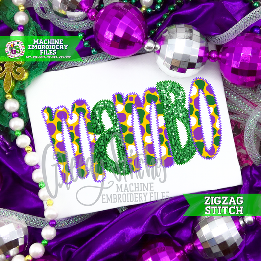 Mambo Zigzag Stitch Applique Machine Embroidery Design