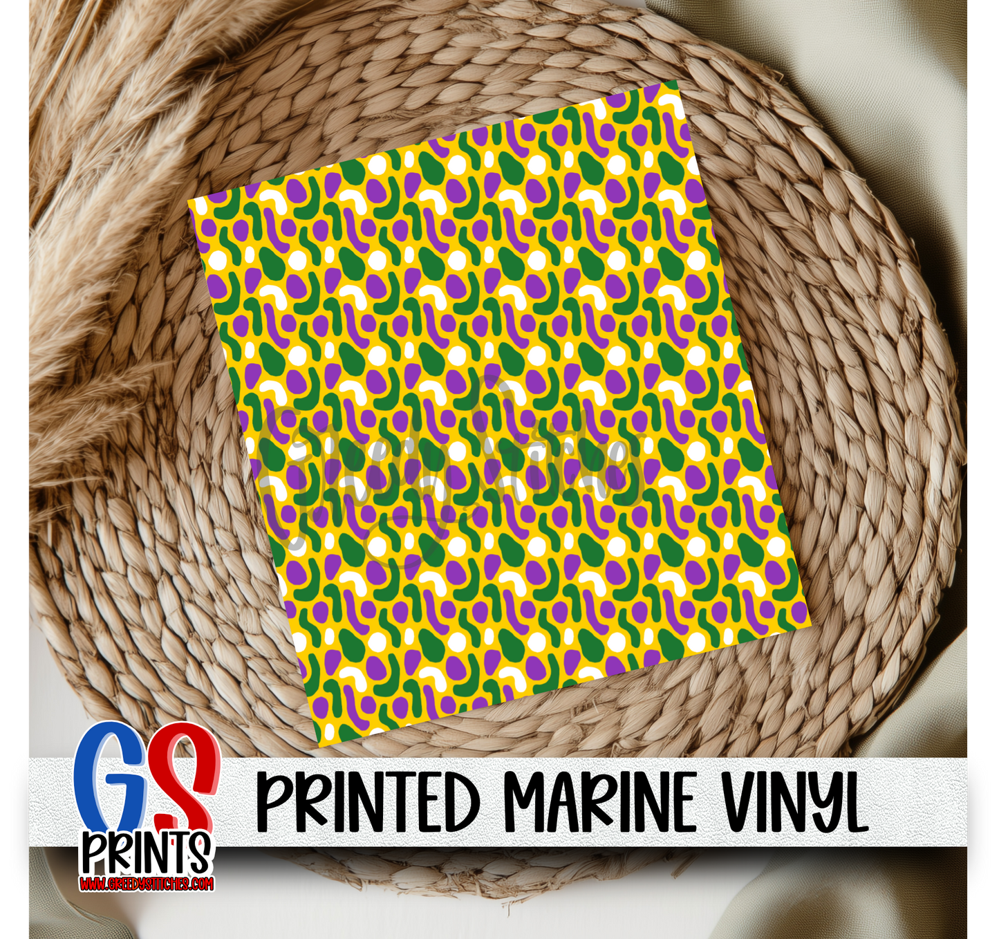 Mardi Gras Camo Marine Vinyl