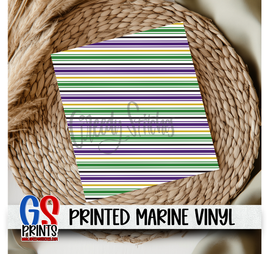 Mardi Gras Stripes Marine Vinyl