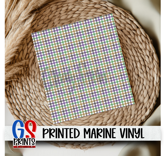 Mardi Gras Plaid Marine Vinyl