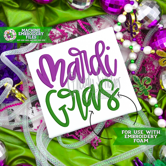 Mardi Gras for PUFF Machine Embroidery Design