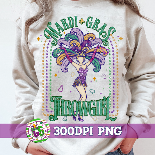 Mardi Gras Throwgirl PNG - Mardi Gras