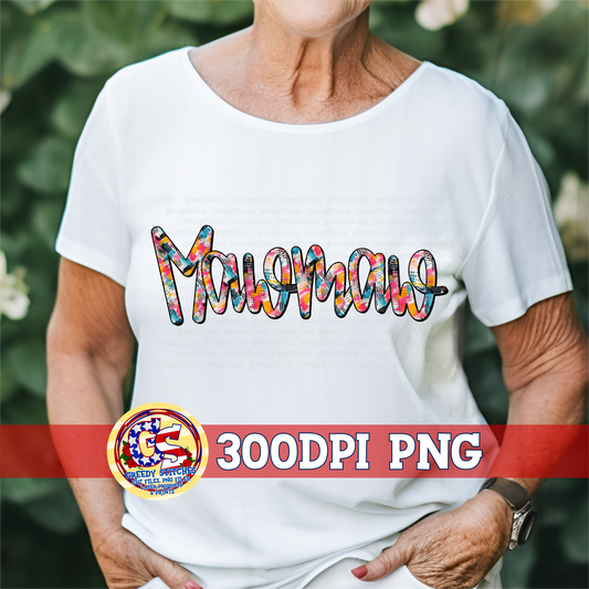 Mawmaw Doodle Letters PNG