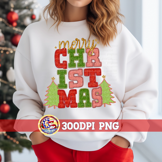 Merry Christmas Faux Sweater PNG