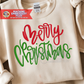 Hand Lettered Merry Christmas Machine Embroidery Design