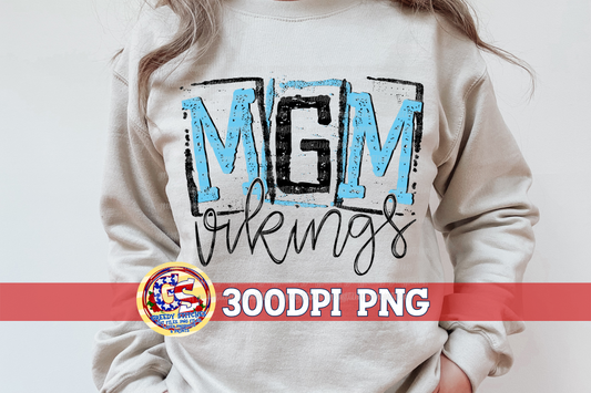 MGM Vikings Stamp PNG for Sublimation