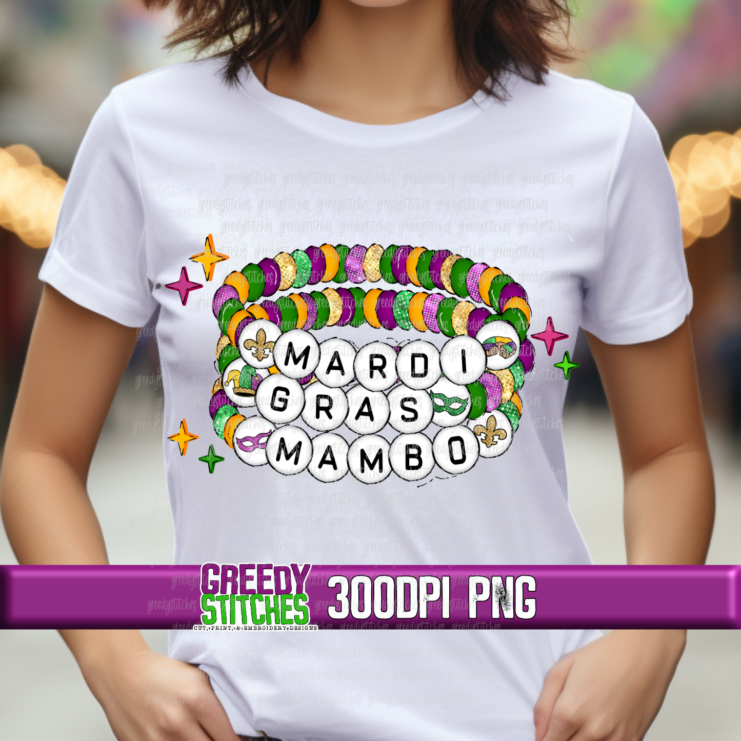 Mardi Gras Mambo Friendship Bracelet PNG