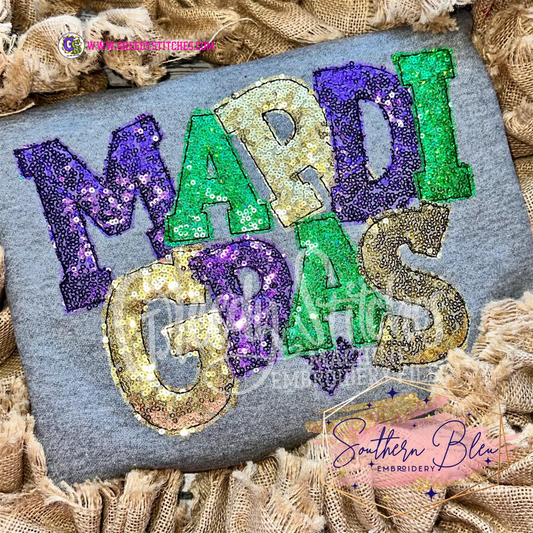 Mardi Gras Mashup Applique Machine Embroidery Design