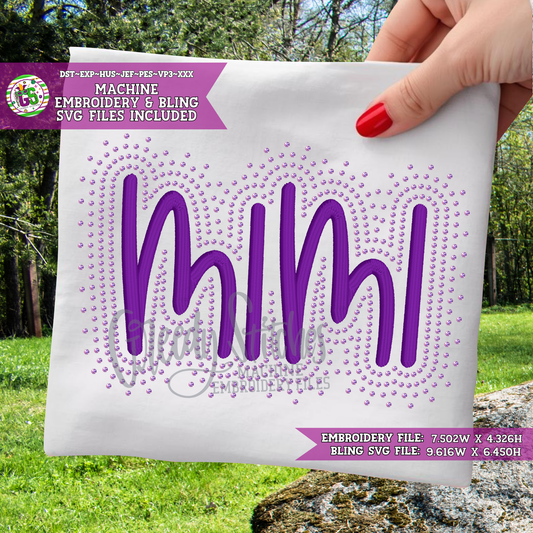 Mimi Bling & Machine Embroidery Design