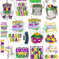 Mardi Gras Temporary Tattoos - Sheet 2
