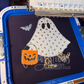 Western Ghost Applique Machine Embroidery Design - Trick or Treat Ghost