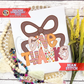 Give Thanks Bow Bean Stitch Applique Machine Embroidery Design