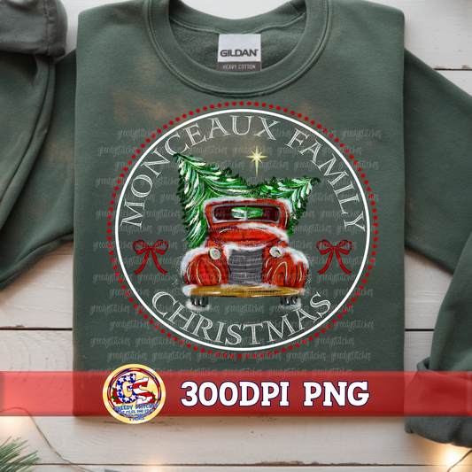 Monceaux Family Christmas Truck PNG