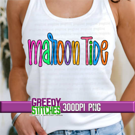 Neon Maroon Tide PNG