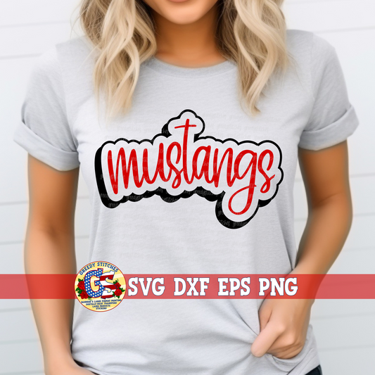 Mustangs Outline SVG DXF EPS PNG