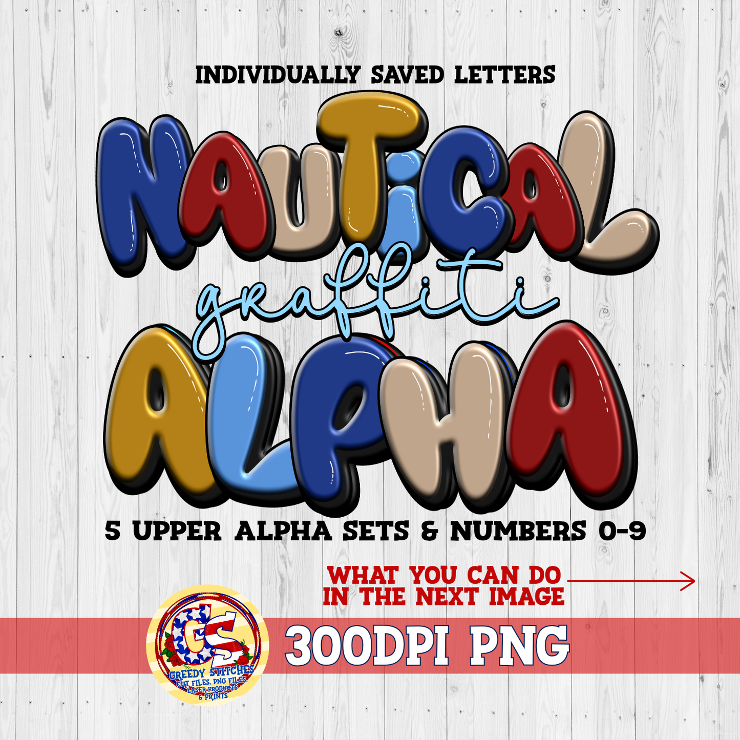 Nautical Graffiti Alpha PNG - 5 All Upper Alphas