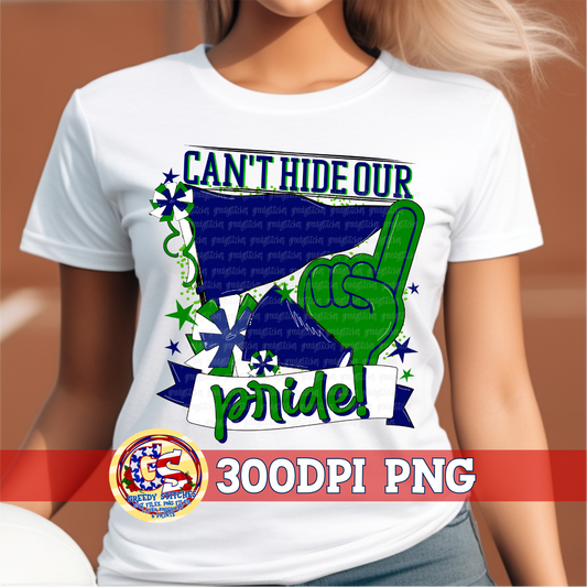 Can't Hide Our Pride Navy & Green PNG