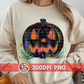 Hand Painted Neon Jack O Lantern PNG